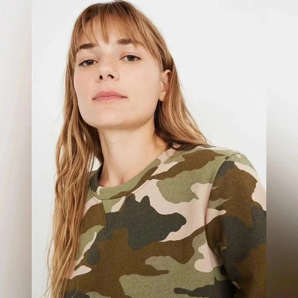 Madewell | Miles Camouflage Crewneck Sweatshirt in Cottontail Camo Size Medium M - Picture 1 of 7